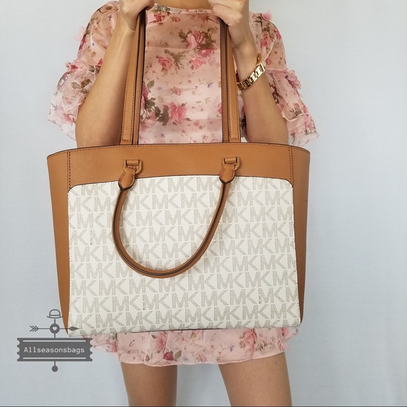 NWT Michael Kors Emmy Double Handle Tote Acorn Bag - Picture 4 of 8